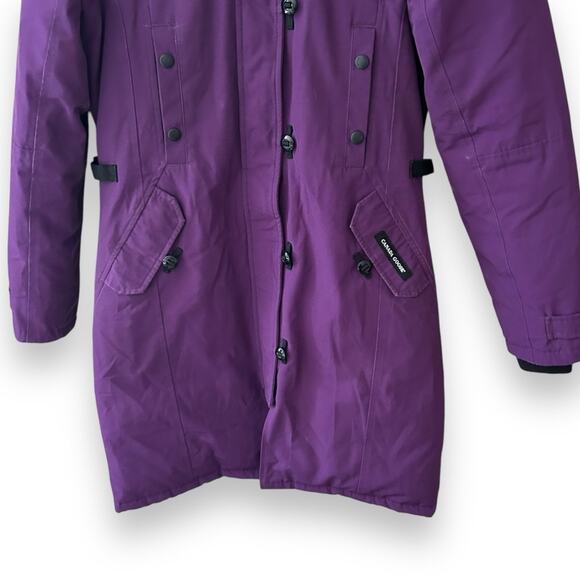 Canada Goose Kensington Parka Down Coat Jacket Purple Small Women’s - Picture 3 of 16